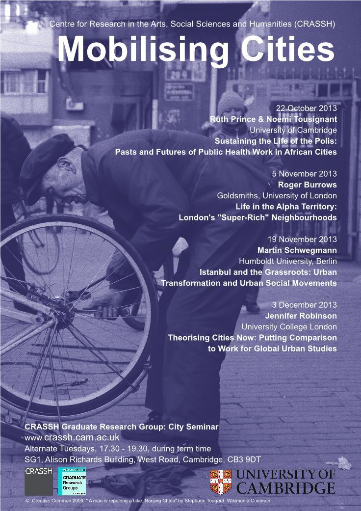 CRASSH City Seminars poster